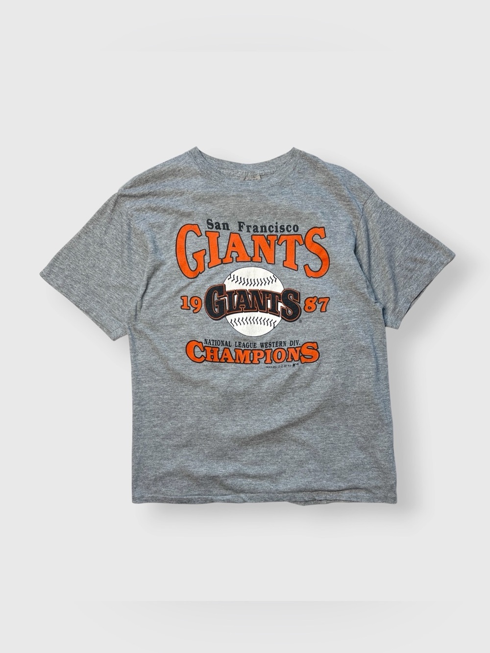 Vintage 1987 San Francisco Giants National League Champions Shirt, 80s USA XL